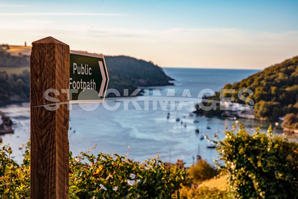 An early-morning view towards Dartmouth Castle and the entrance to the River Dart, along the public footpath at Jawbones.