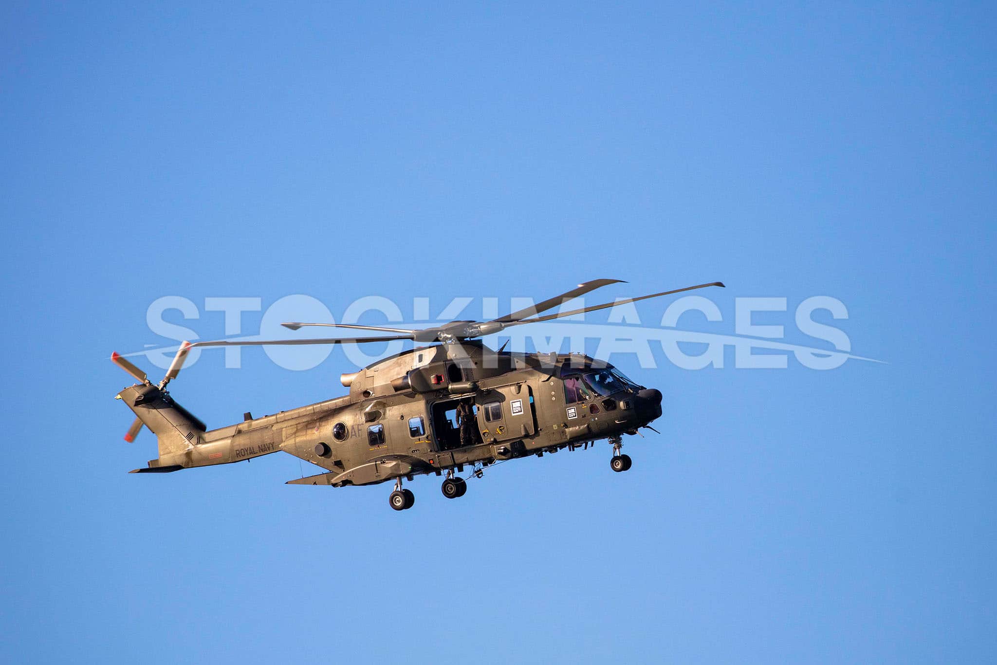 Merlin Helicopter approaching to land at Plymouth