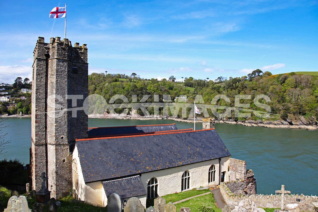 Dartmouth's iconic St Petrox church at the entrance to the River Dart. This beautiful church originally built in 1192 and a favoured place for summer visitors.